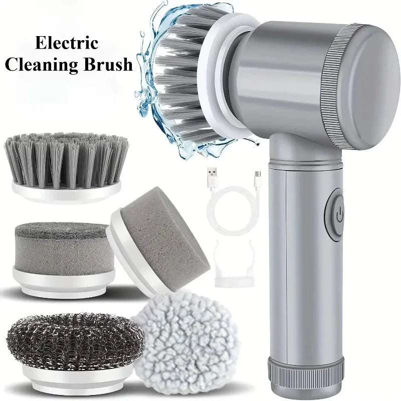 Velora SpinClean™ – Cordless Electric Scrubber with 5 Brush Heads